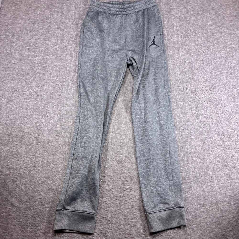 Jordan Sweatpants Kids XL Gray Dri-FIT Jumpman Logo Joggers Running